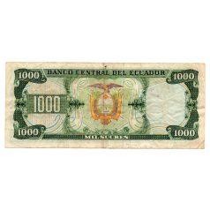 Ecuador 1000 Sucres Bankjegy 1986 P125a IN sorozat