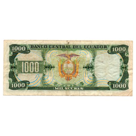 Ecuador 1000 Sucres Bankjegy 1986 P125a IN sorozat