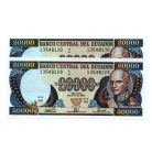 Ecuador 20000 Sucres Bankjegy 1999-03-10 P129 AG sorszámkövető