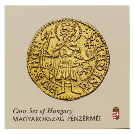 Magyarország pénzérméi forgalmi sor 2022 Aranyforint VII. Hunyadi éremmel 3,49g Ag999