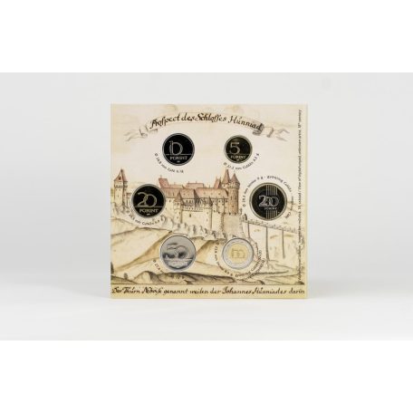 Magyarország pénzérméi forgalmi sor 2022 Aranyforint VII. Hunyadi éremmel 3,49g Ag999