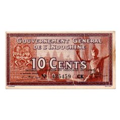 Francia Indokína 10 Cent Bankjegy 1939 P85d