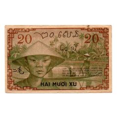 Francia Indokína 20 Cent Bankjegy 1939 P86d