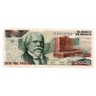 Mexikó 2000 Peso Bankjegy 1987 P86b BX sorozat