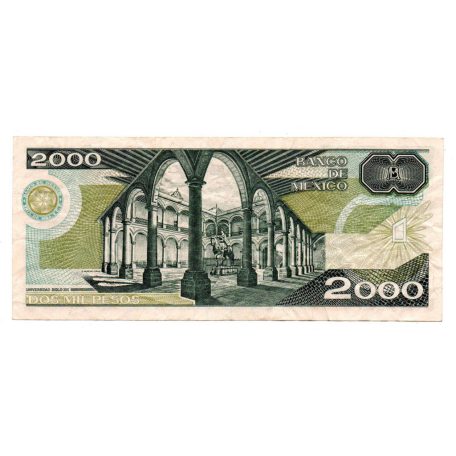 Mexikó 2000 Peso Bankjegy 1987 P86b BX sorozat