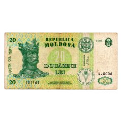 Moldova 20 Lei Bankjegy 1995 P13b
