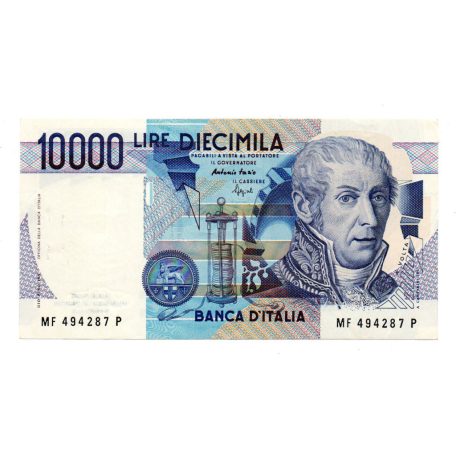 Olaszország 10000 Líra Bankjegy 1984 P112c