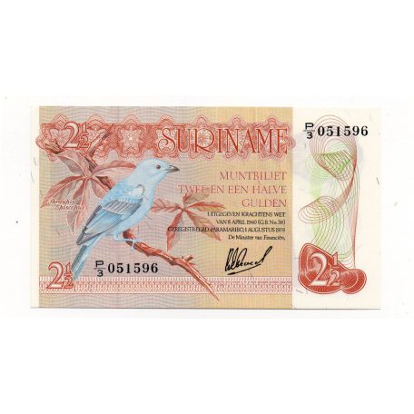 Suriname 2 1/2 Gulden Bankjegy 1978 P118b UNC
