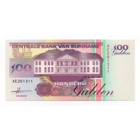 Suriname 100 Gulden Bankjegy 1991 P139a UNC