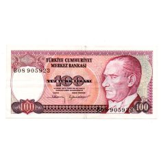 Törökország 100 Lira Bankjegy 1984 P194a