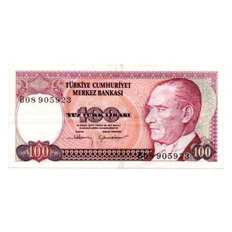 Törökország 100 Lira Bankjegy 1984 P194a