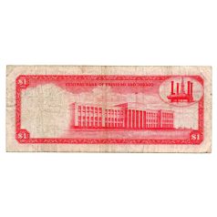 Trinidad és Tobago 1 Dollár Bankjegy 1964 P26b A1 sorozat