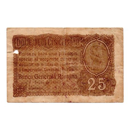 Románia 25 Bani Bankjegy 1917 PSM1