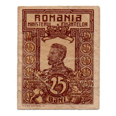 Románia 25 Bani Bankjegy 1917 P70
