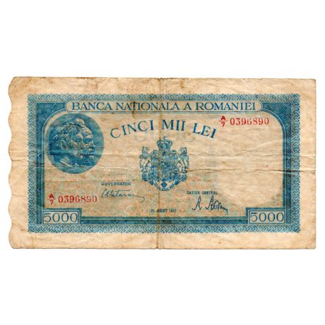 Románia 5000 Lei Bankjegy 1945 P56a
