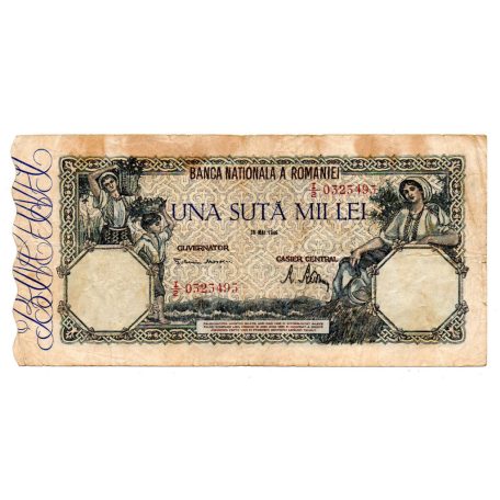 Románia 100000 Lei Bankjegy 1946 P58a