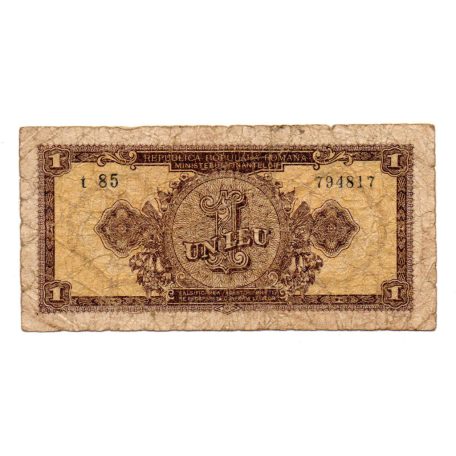 Románia 1 Leu Bankjegy 1952 P81b