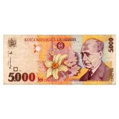Románia 5000 Lei Bankjegy 1998 p107a VF