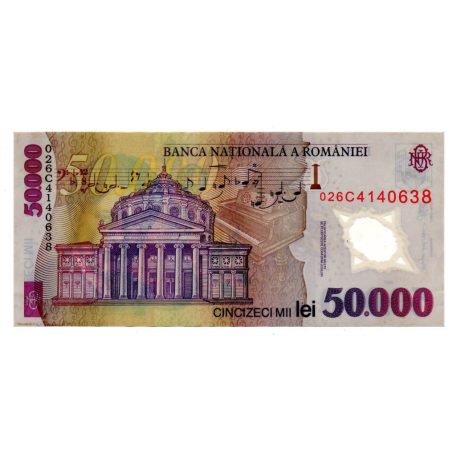 Románia 50000 Lei Bankjegy 2001 P113a