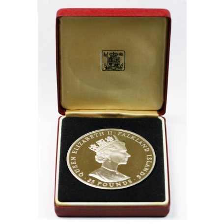 Falkland-szigetek 25 Font 1985 100 Years of Self Sufficiency Ag