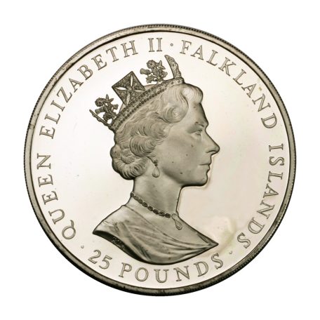 Falkland-szigetek 25 Font 1985 100 Years of Self Sufficiency Ag
