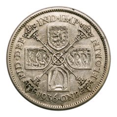Anglia V. György 1 Florin 1936 VF 11,2g Ag500