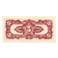 Malájföld Japán megszállása 5 Cent Bankjegy 1942 PM2a