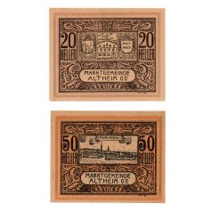 Ausztria Notgeld Altheim 20-50 Heller 1920 2db