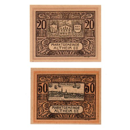 Ausztria Notgeld Altheim 20-50 Heller 1920 2db