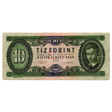 10 Forint Bankjegy 1969 F