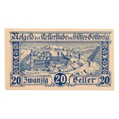 Ausztria Notgeld Göttweigi Apátság 20 Heller 1920