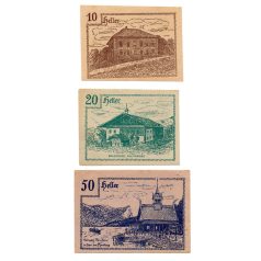 Ausztria Notgeld Innerschwandt 10-20-50 Heller 1920