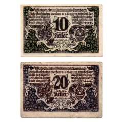 Ausztria Notgeld Lambach 10-20 Heller 1920