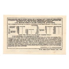   Egész-Sorsjegy 3 Arany Pengő Magyar Királyi Sorsjáték 1943