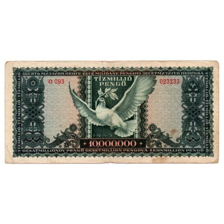 10 Millió Pengő Bankjegy 1945 F