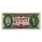 10 Forint Bankjegy 1969 MINTA lyukasztás és bélyegzés A000