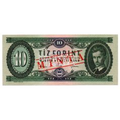   10 Forint Bankjegy 1962 MINTA lyukasztás és bélyegzés A519