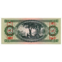   10 Forint Bankjegy 1962 MINTA lyukasztás és bélyegzés A519