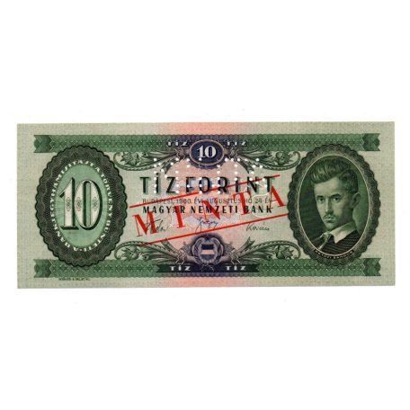 10 Forint Bankjegy 1960 MINTA lyukasztás és bélyegzés A306