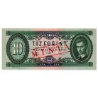 10 Forint Bankjegy 1957 MINTA lyukasztás és bélyegzés A294