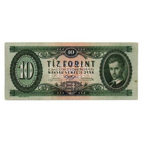 10 Forint Bankjegy 1947 MINTA perforációval