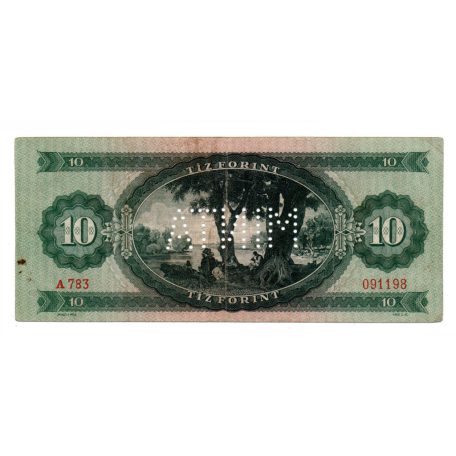 10 Forint Bankjegy 1947 MINTA perforációval