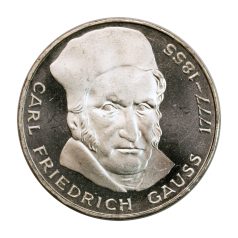   Németország ezüst 5 Márka 1977 J Carl Friedrich Gauss Proof
