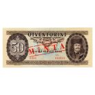 50 Forint Bankjegy 1983 MINTA lyukasztás és bélyegzés D000