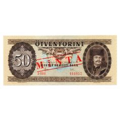   50 Forint Bankjegy 1983 MINTA lyukasztás és bélyegzés D000