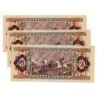 50 Forint Bankjegy 1980 MINTA sorszámkövető 3db