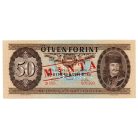 50 Forint Bankjegy 1969 MINTA lyukasztás és bélyegzés D000