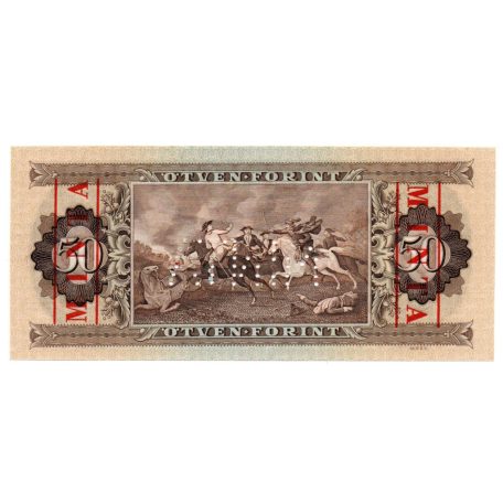 50 Forint Bankjegy 1969 MINTA lyukasztás és bélyegzés D000
