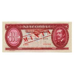   100 Forint Bankjegy 1989 MINTA lyukasztás és bélyegzés B000