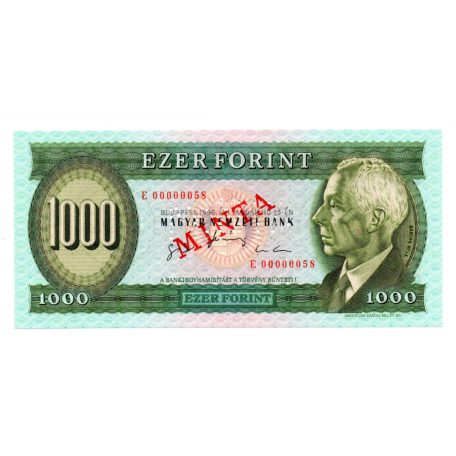 1000 Forint Bankjegy 1996 E sorozat MINTA alacsony sorszám